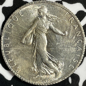 1918 France 1 Franc Lot#D8821 Silver! High Grade! Beautiful!