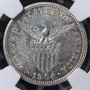1904 U.S. Philippines 20 Centavos NGC MS62 Lot#G6947 Silver! Key Date!