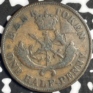 1850 Upper Canada 1/2 Penny Half Penny Token Lot#D8456