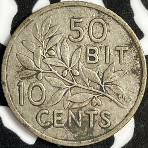 1905 Danish West Indies 10 Cents Lot#D8723 Silver!
