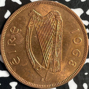 1968 Ireland 1 Penny Lot#D8203 High Grade! Beautiful!