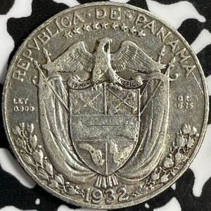 1932 Panama 1/4 Balboa Lot#D8824 Silver!