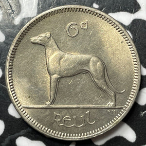 1966 Ireland 6 Pence Sixpence Lot#D7656 High Grade! Beautiful!