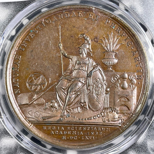 "1666" France Louis XIV Academy Of Sciences Medal PCGS MS61BN Lot#G7146 Divo-88