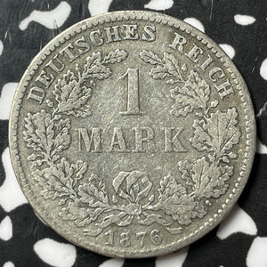 1876-D Germany 1 Mark Lot#D7611 Silver!