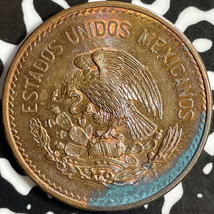 1951 Mexico 20 Centavos Lot#D8843 Key Date! Beautiful Detail, Reverse Corrosion