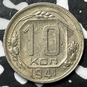 1941 Russia 10 Kopeks Lot#D6666