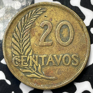 1947 Peru 20 Centavos Lot#M3962