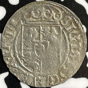 (1622-1635) Poland 3 Polker Lot#D4307 Silver!