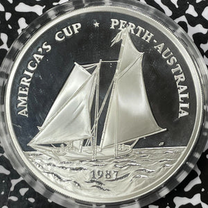 1987 Samoa "America's Cup" $25 Dollars Lot#B1422 Large Silver! Proof!