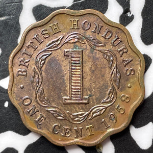 1958 British Honduras 1 Cent Lot#D3610 High Grade! Beautiful!