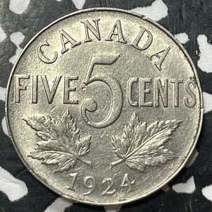 1924 Canada 5 Cents Lot#M1212 Nice!
