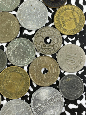 Bulk Lot Of 100x Assorted World Coins 100 Years Or Older Lot#B1504 Mixed Grade