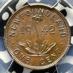1942 Newfoundland Small Cent PCGS MS62BN Lot#G6780 Nice UNC!