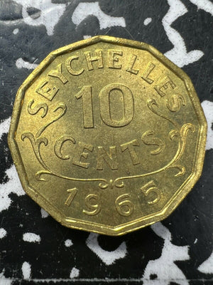 1965 Seychelles 10 Cents (Many Available) (1 Coin Only)