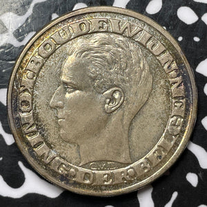 1958 Belgium 50 Francs Lot#D2130 Silver! High Grade! Beautiful! KM#151