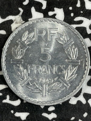 1949 France 5 Francs (20 Available) High Grade! Beautiful! (1 Coin Only)