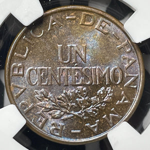 1937 Panama 1 Centesimo NGC MS65BN Lot#G6824 Gem BU!