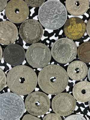 Bulk Lot Of 100x Assorted World Coins 100 Years Or Older Lot#B1507 Mixed Grade