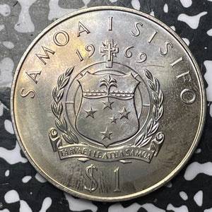 1969 Samoa $1 Dollar Lot#D3757 High Grade! Beautiful! Robert Louis Stevenson