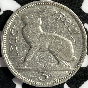 1934 Ireland 3 Pence Threepence Lot#D5431