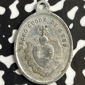 Undated Italy Sacred Heart of Jesus Medalet Lot#D6375 18x24mm