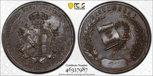 1864 Portugal Venerable Third Order Medal PCGS SP62 Lot#G4402 Nice UNC!