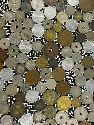 Bulk Lot Of 100x Assorted World Coins 100 Years Or Older Lot#B1503 Mixed Grade