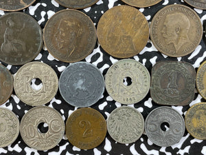 Bulk Lot Of 100x Assorted World Coins 100 Years Or Older Lot#B1642 Mixed Grade