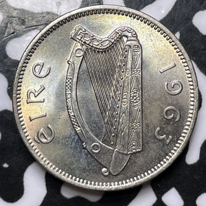 1963 Ireland 6 Pence Sixpence Lot#D2337 High Grade! Beautiful!
