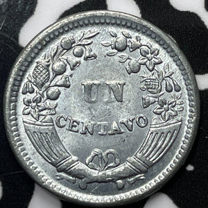 1957 Peru 1 Centavo Lot#M3927 High Grade! Beautiful!