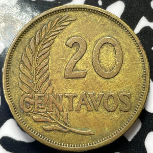 1948 Peru 20 Centavos Lot#M3956