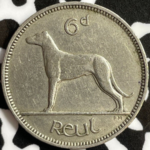 1949 Ireland 6 Pence Sixpence Lot#D4822