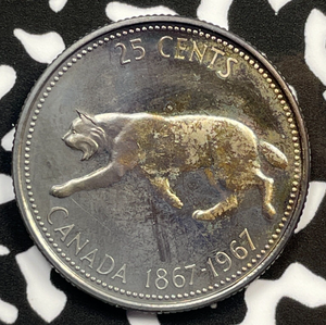 1967 Canada 25 Cents Lot#M3480 Silver! High Grade! Beautiful!
