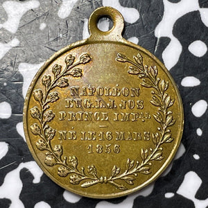 1856 France Birth of Louis-Napoleon Medalet Lot#D3848 24mm