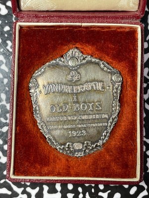 1929 Denmark Handball Tournament Award Medal Lot#B1444 Silver! Original Box
