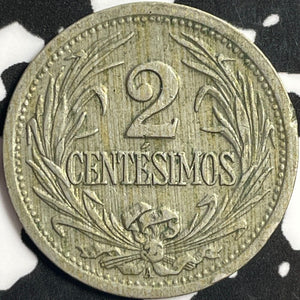1909 Uruguay 2 Centesimos Lot#D2876