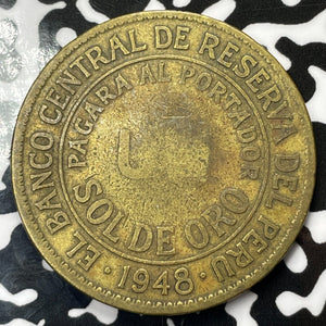1948 Peru 1 Sol Lot#M3960