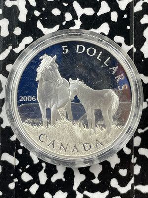 2006 Canada $5 Dollars Lot#M2716 Silver! Proof! Sable Island Horses
