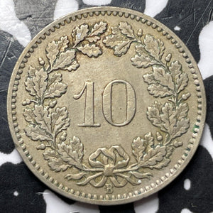 1884 Switzerland 10 Rappen Lot#D6165