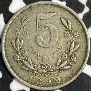 1899 Nicaragua 5 Centavos Lot#D1102