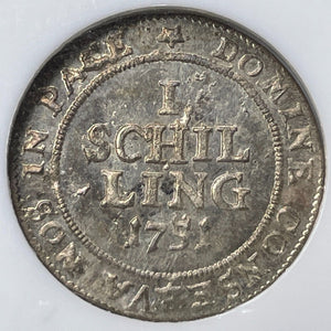 1751 Switzerland Zurich 1 Schilling NGC MS65 Lot#G6352 Gem BU!