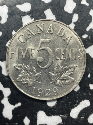 1929 Canada 5 Cents Lot#M0624 Nice!