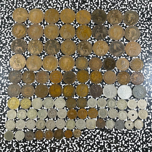 Bulk Lot Of 100x Assorted World Coins 100 Years Or Older Lot#B1640 Mixed Grade