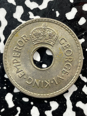1945 Fiji 1 Penny Lot#M2779 High Grade! Beautiful!