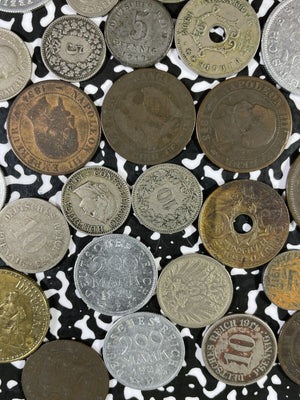Bulk Lot Of 100x Assorted World Coins 100 Years Or Older Lot#B1507 Mixed Grade