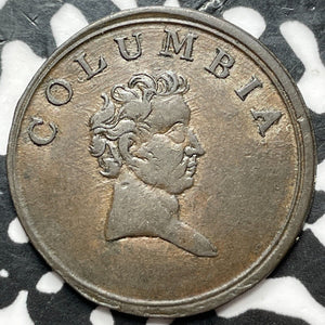 (1820-1830) Great Britain Columbia Farthing Token Lot#D6303