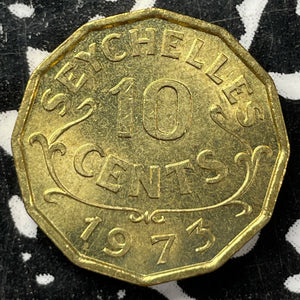 1973 Seychelles 10 Cents (Many Available) High Grade! Beautiful! (1 Coin Only)