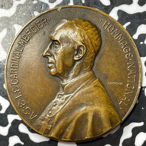 1914 Belgium Cardinal Mercier by J. Jourdain Medal Lot#D3859 37mm
