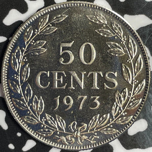 1973 Liberia 50 Cents Lot#D1127 Proof!